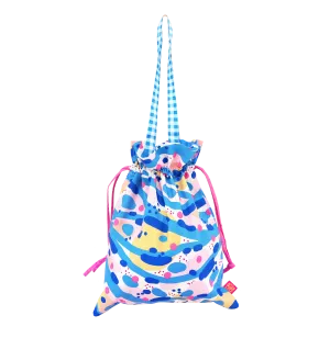 Drawstring tote bag - Ocean squidge
